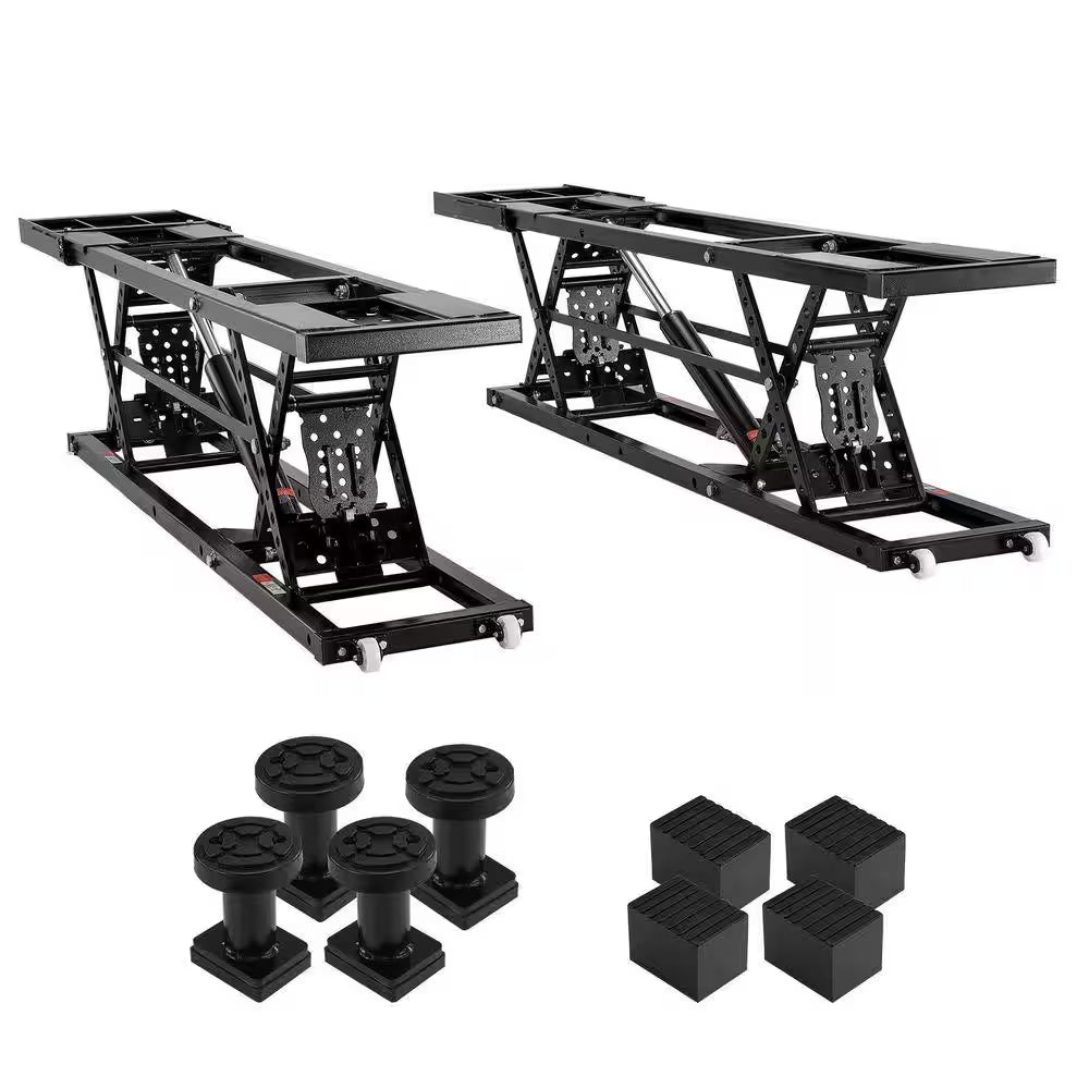 Car Lift, 7,000 Lbs. Capacity Portable Car Lift, 26.8 In. Max. Height, Carbon Steel Truck Lift with 120-Volt Power Unit