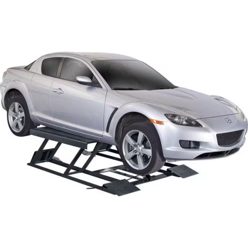 LR-60P Portable Low-Rise Scissor Car Lift 6000 Lbs. Capacity - 26 In. Maximum Rise with 220V Power Unit Included