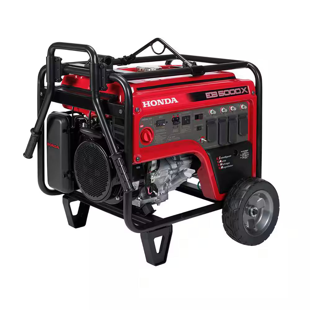 7000-Watts /4500-Watts Recoil Start Gasoline Industrial Portable Generator with Co-Minder, Wheel and Handle Kit