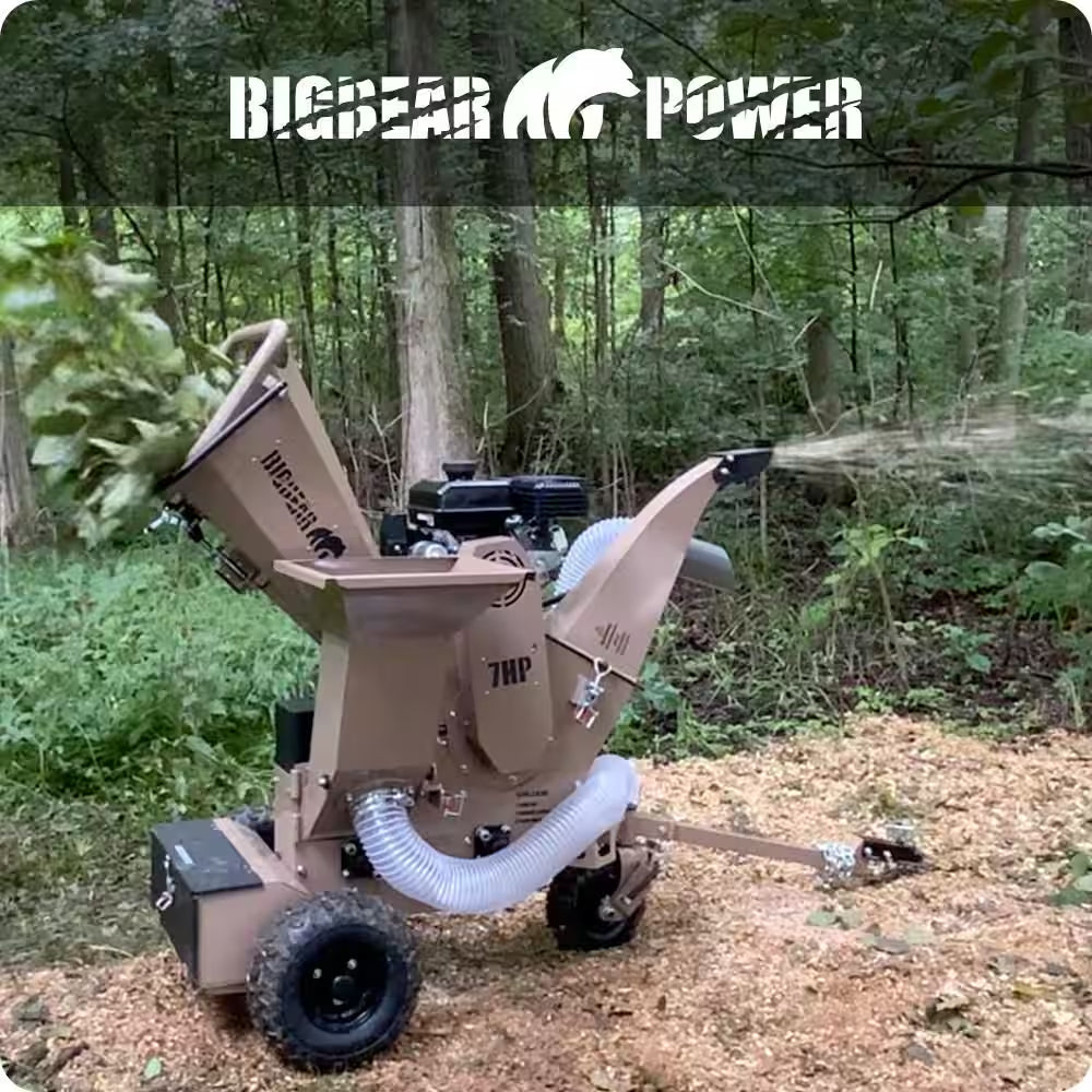 Tornadic 3 In. 7 HP Gas Powered Commercial Chipper Shredder, Self Feeding, with Vacuum and Electric Start