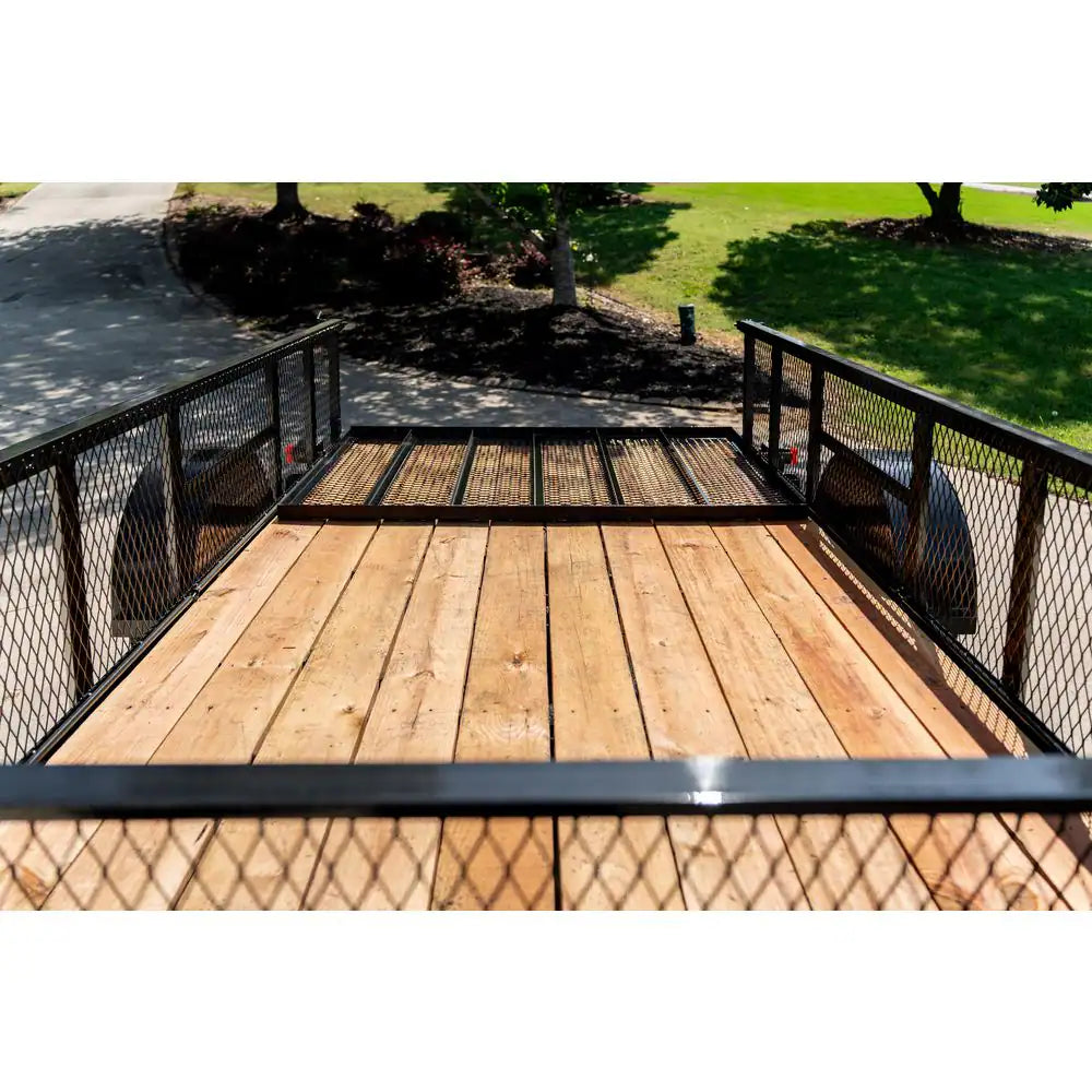 6 Ft. X 12 Ft. Utility Trailer with Mesh Sides and Wood Floor, 2,090 Lb. Payload Capacity