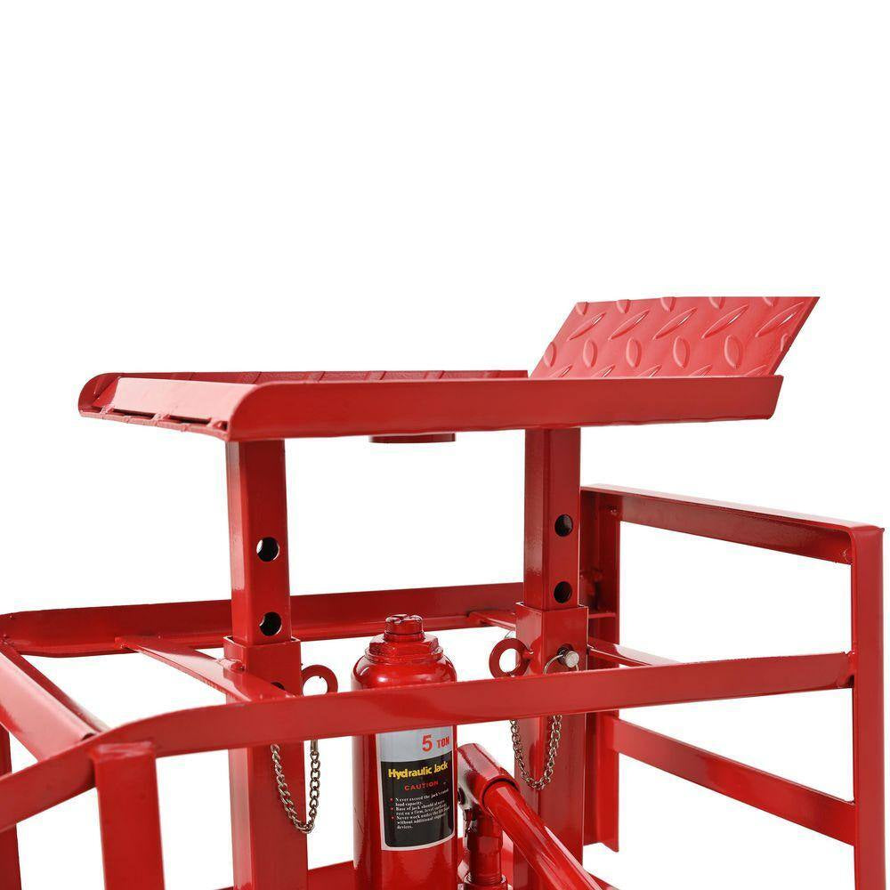 5-Ton Auto Car Truck Service Ramps Lifts Hydraulic Car Lifts 10000 Lb. Capacity (2 Pack) Red