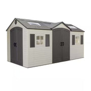 15 Ft. X 8 Ft. Resin Double Door, Dual Entry Storage Shed (109 Sq. Ft.)