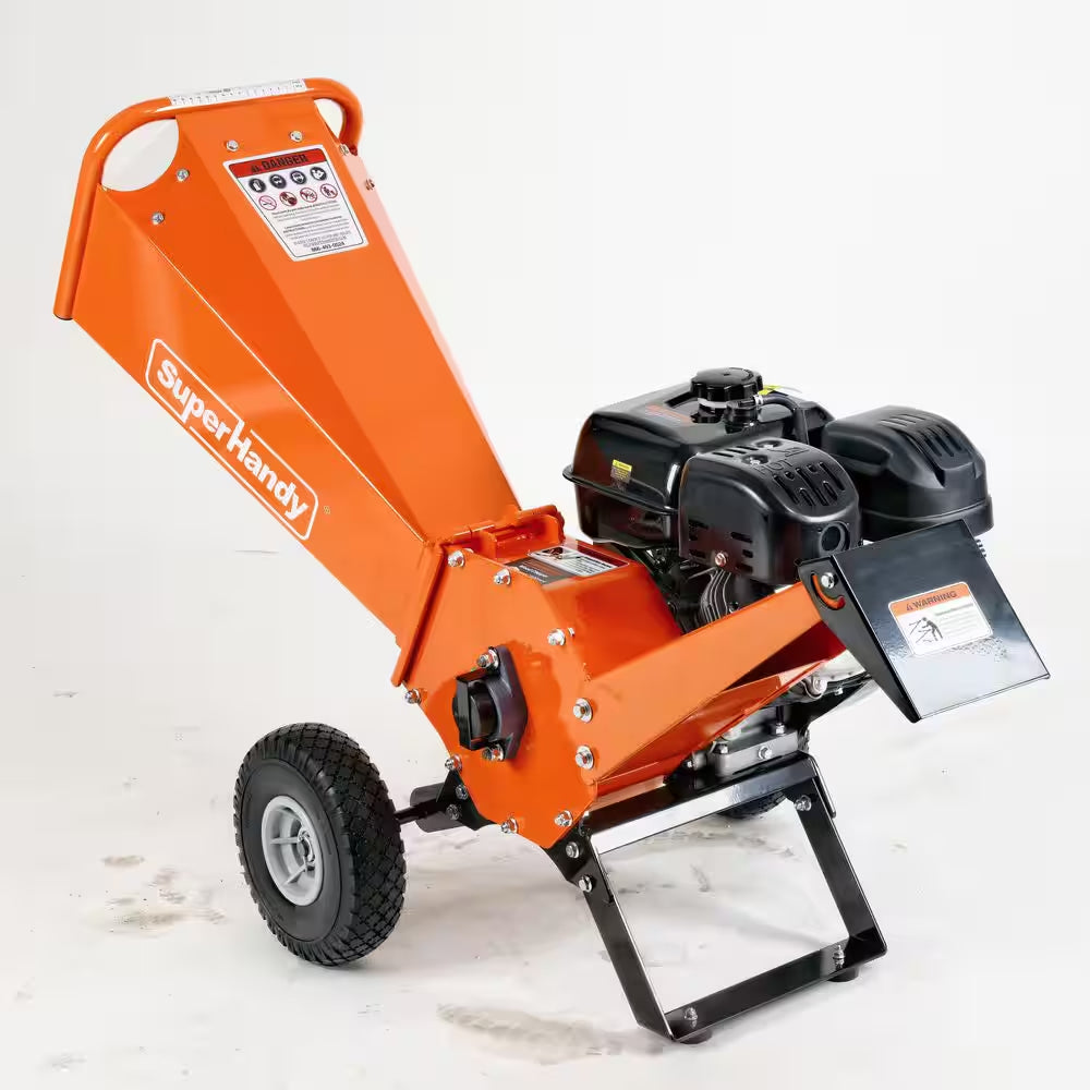 4 In. Max Capacity-9Hp Gas-Powered Wood Chipper W Shredder Mulcher, 10 In. Wh