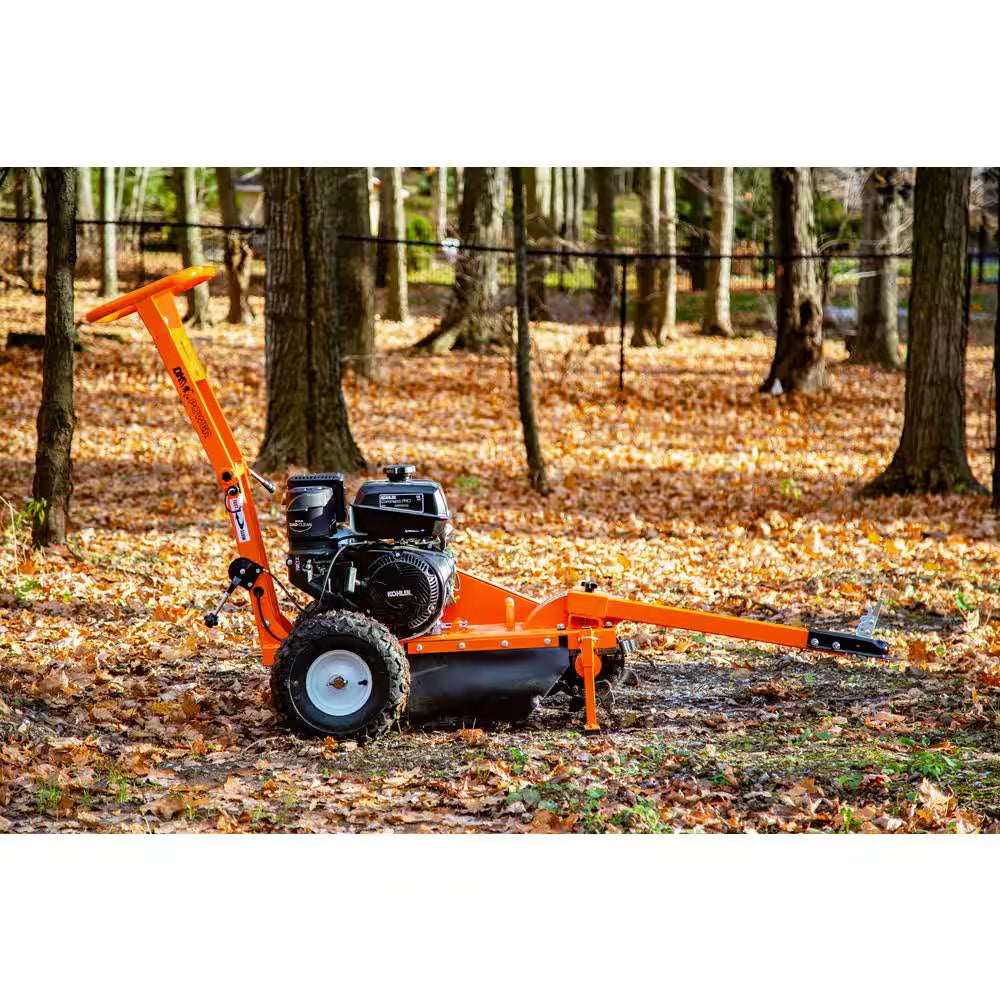 12 In. 14 HP Gas Powered Certified Commercial Stump Grinder with 9 High Speed HPDC Machined Carbide Cutters