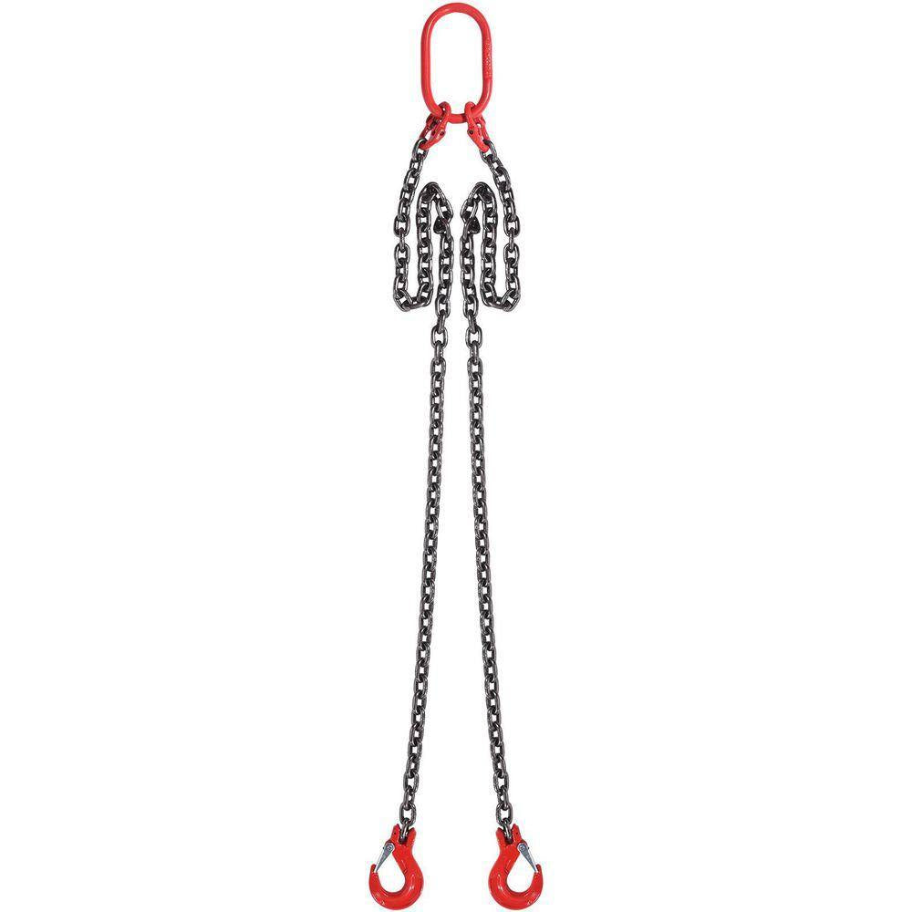 Chain Sling,5/16 In.X5 Ft. Lifting Chains with Hooks,G80Engine Chain Hoist Lifts,6600 Lbs. Capacity Lifting Sling Chains