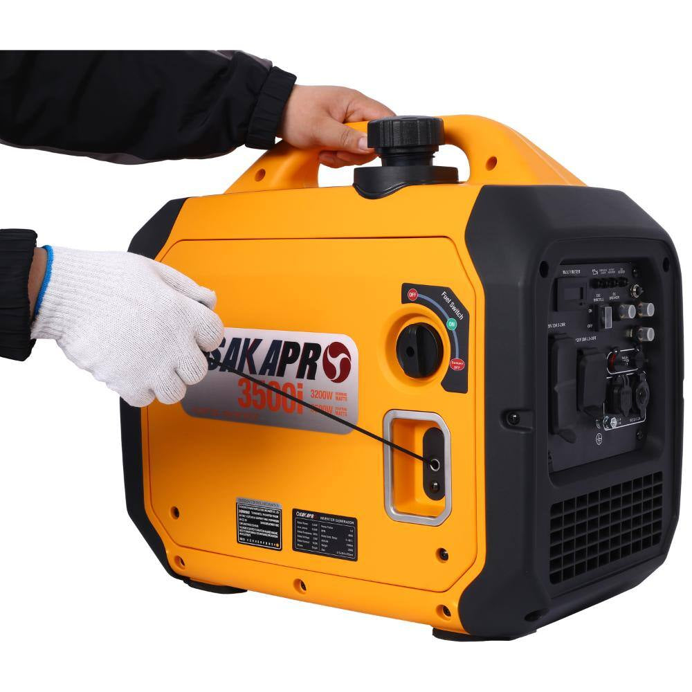 3500 Watt Portable Inverter Gas Powered Generator with CO SENSOR for Home Backup Power, Outdoor Camping, RV and Trailer