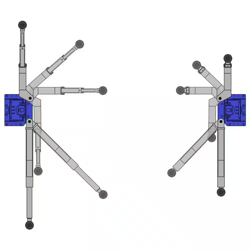 Bi-Symmetric 2 Post Car Lift Direct Drive 3 Stage Single Point 11,000 Lbs.