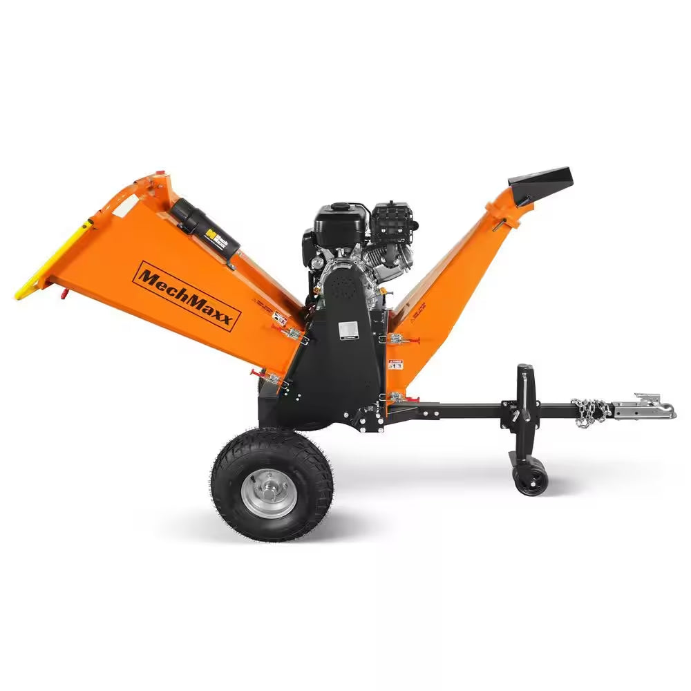 6 In. 15 HP 420 Cc Gas Powered Drum Wood Chipper with ZONSEN Engine and Electric Start
