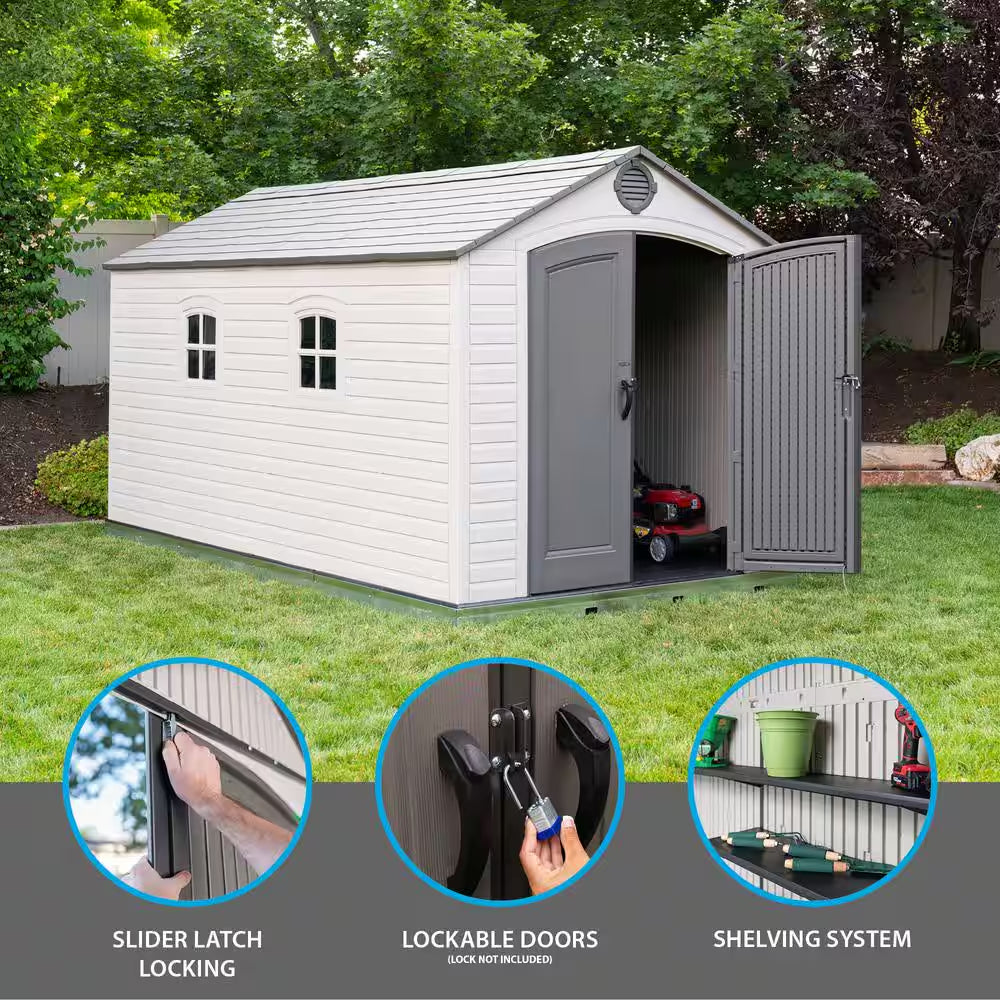 8 Ft. X 15 Ft. Resin Storage Shed