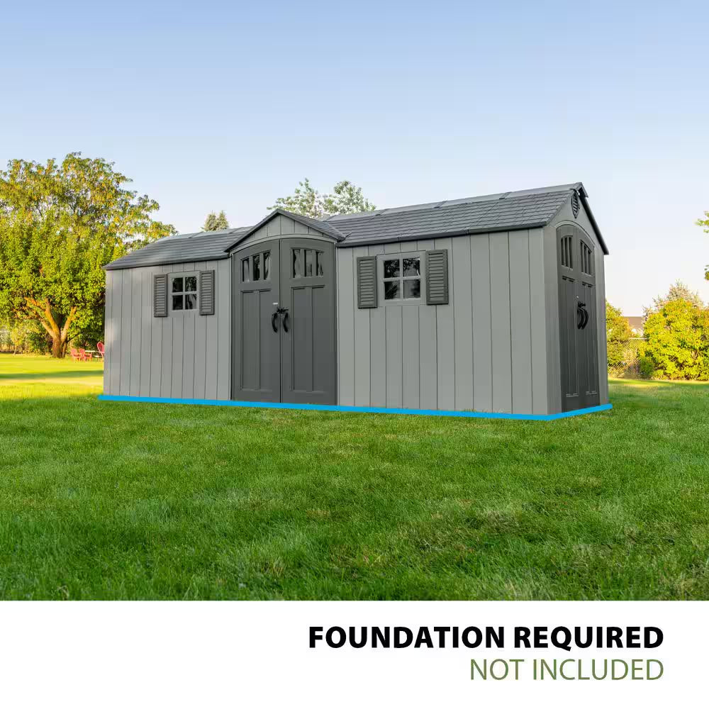 20 Ft. W X 8 Ft. D Resin Outdoor Storage Shed (155 Sq. Ft. )