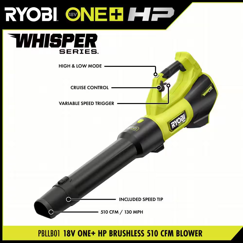 ONE+ HP 18V Brushless Cordless Attachment Capable 15" Trimmer and Blower Combo Kit W/ Pruner, 4.0 Ah Battery & Charger