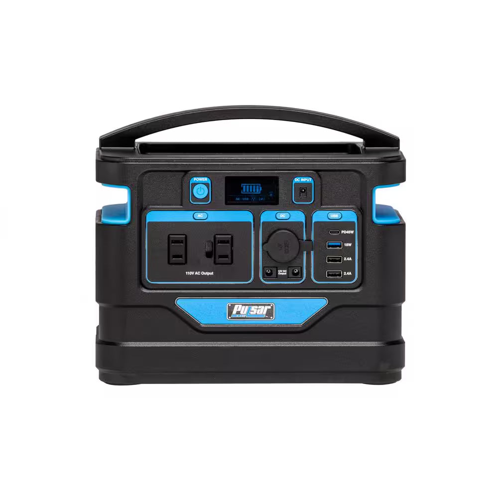 1000-Watt Quiet Portable Power Station with Push Button Start Battery Generator for Outdoors, Home, and Solar Charging