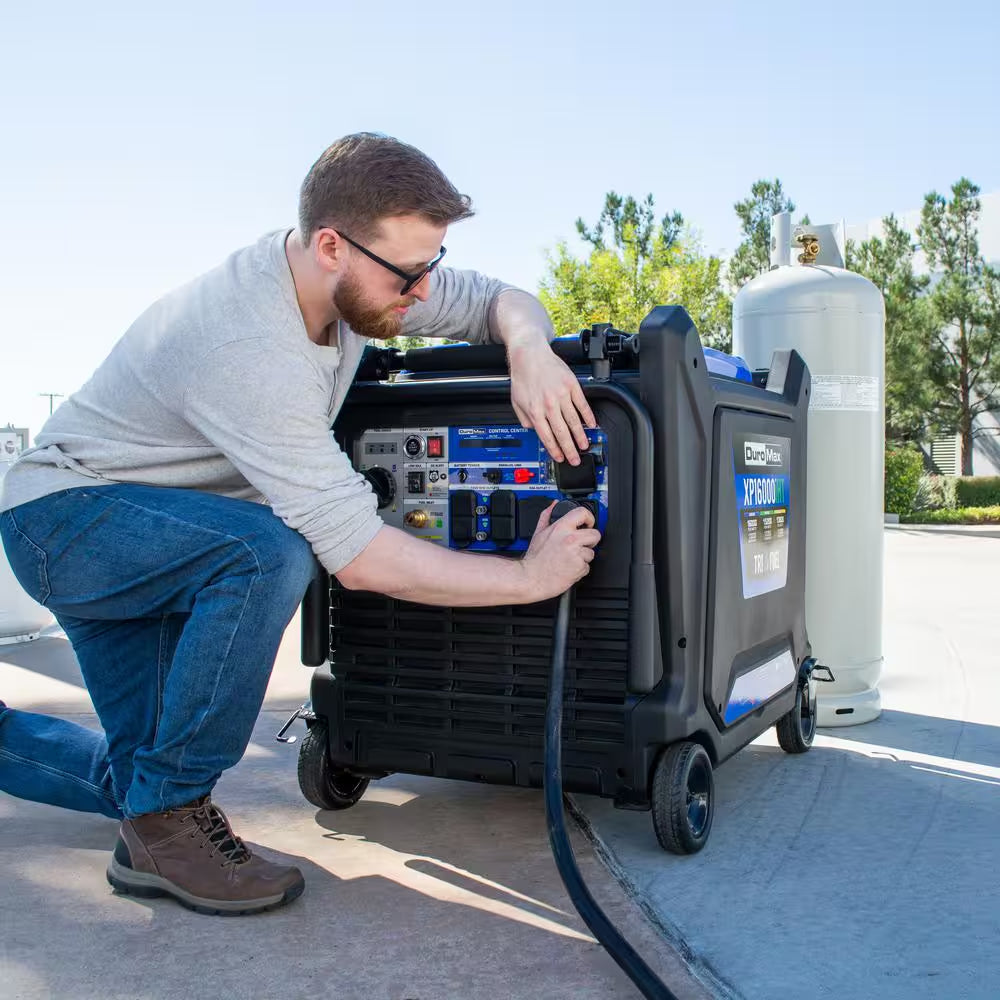 16,000-Watt Remote Start Air Cool Vtwin Tri Fuel Whole House Digital Inverter 50 Amp CO Alert Shutdown Home Backup Ready