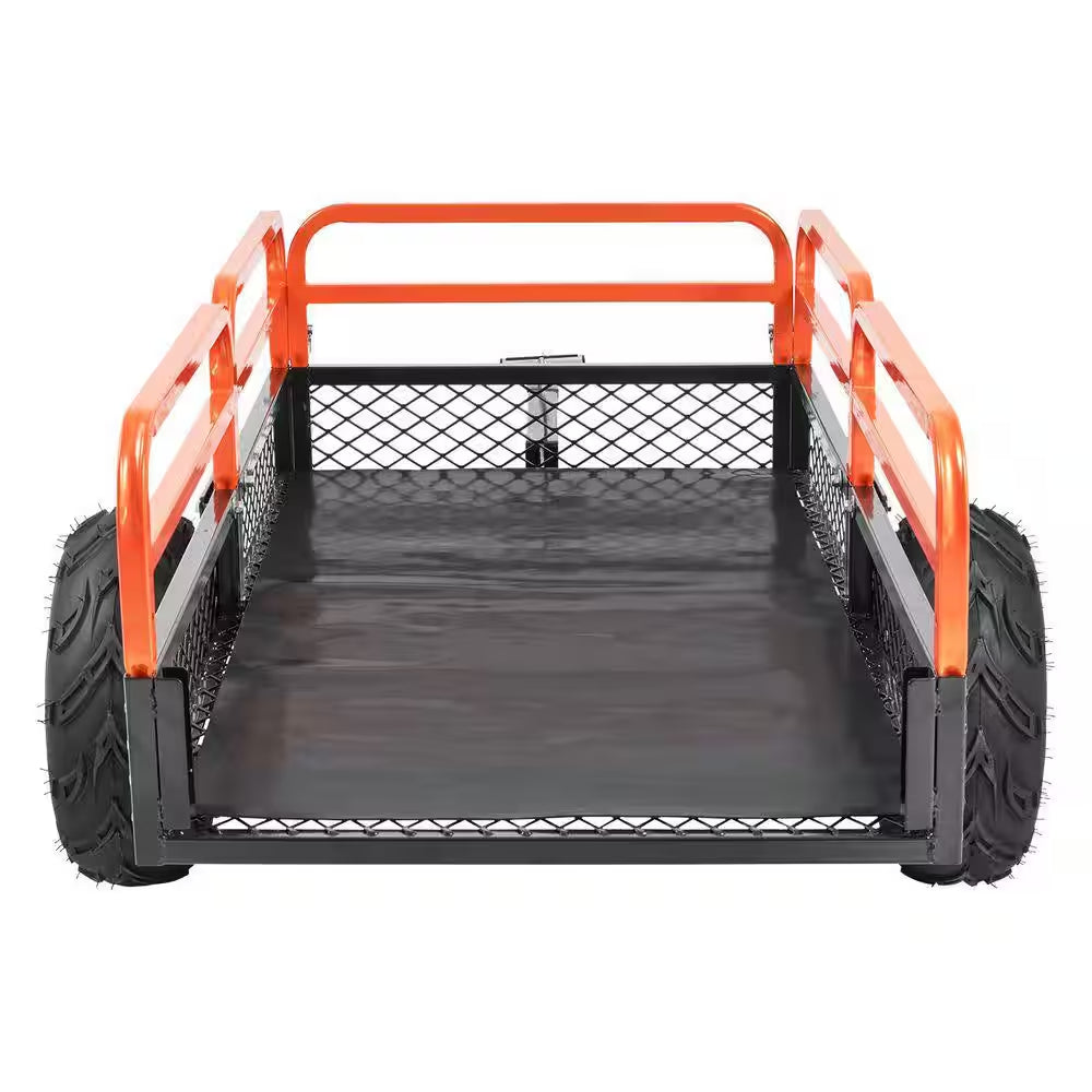 1500 Lbs. 15 Cu. Ft. Steel Havy-Duty ATV Trailer Dump Cart, Garden Cart Garden Utility Trailer with Removable Sides