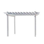 Queensbrook 7 Ft. 5 In. X 7 Ft. 5 In. White Vinyl Pergola