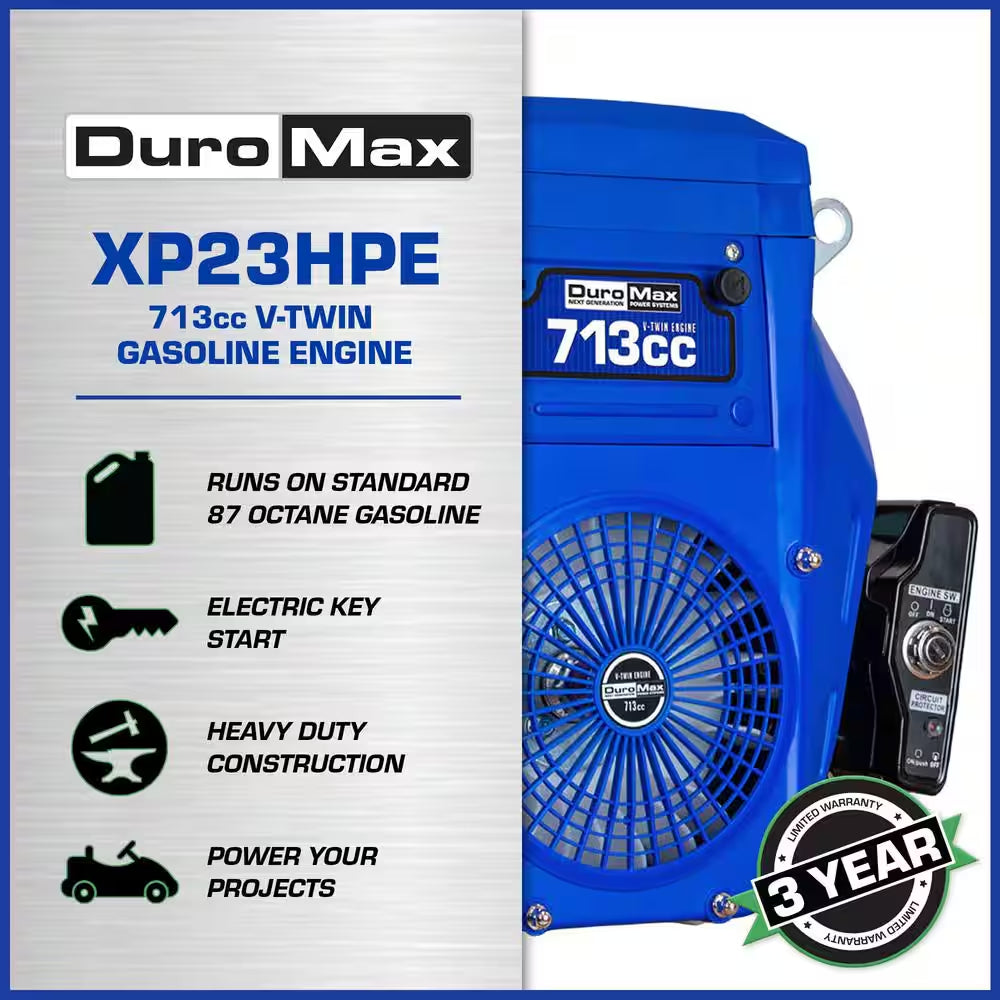 713Cc 1 In. Gasoline Multi-Purpose Horizontal Key Shaft Electric Start V-Twin Portable Engine 50-State