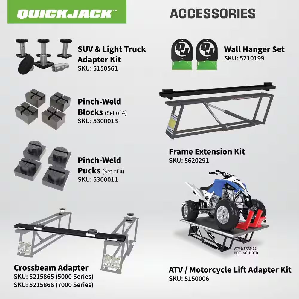 5000TL Portable Car Lift with 110V Power Unit Included