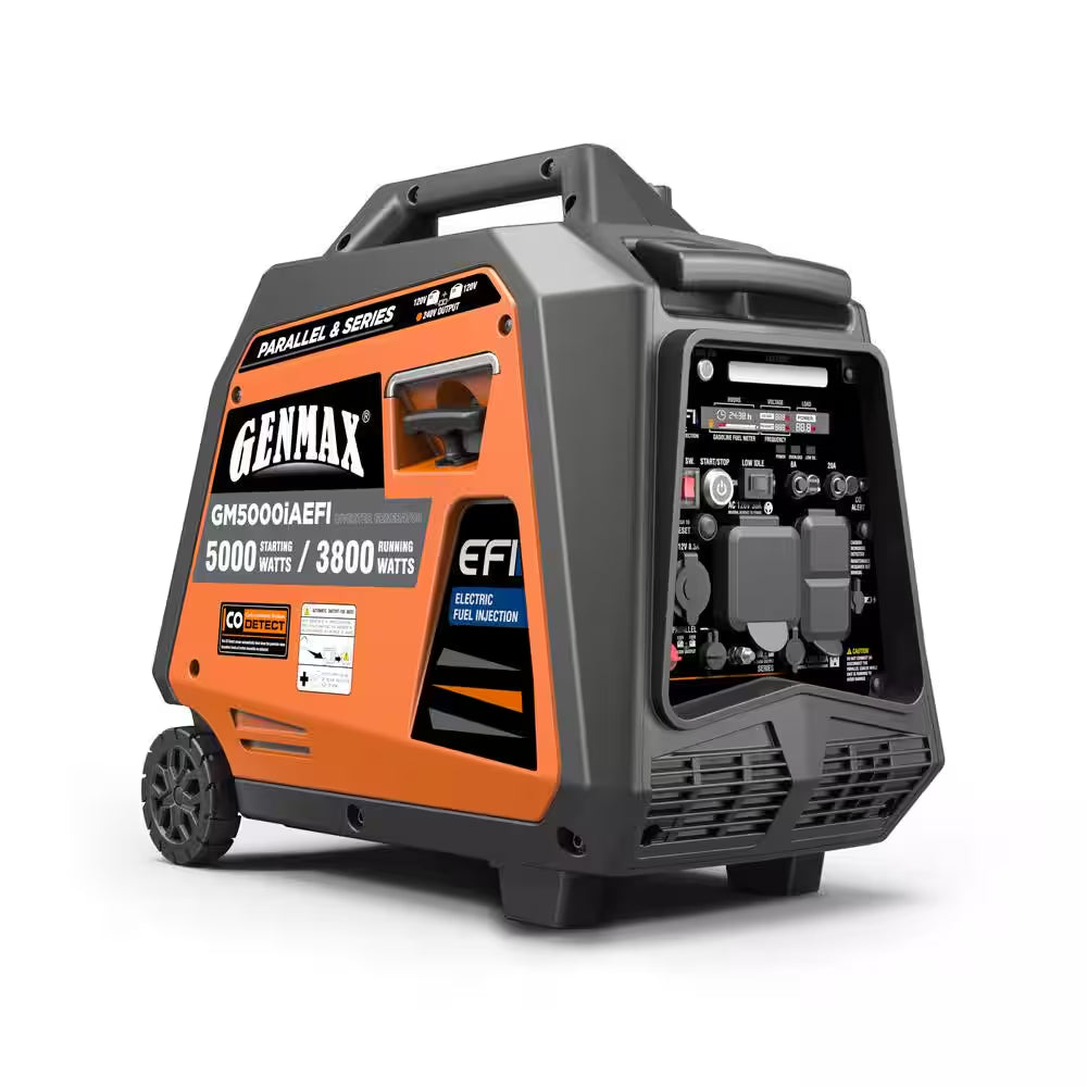 4000-Watt Recoil Start Gasoline Powered Inverter Generator Light-Weight and Quiet with 145Cc OHV Engine