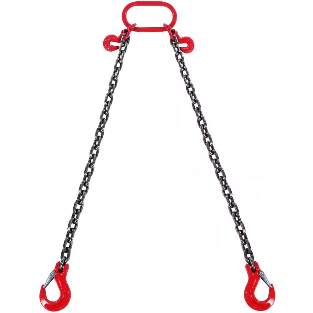 Chain Sling, 5/16 In. X 6 Ft. Lifting Chains with Hooks, G80 Engine Chain Hoist Lifts, 6600 Lbs. Lifting Sling Chains