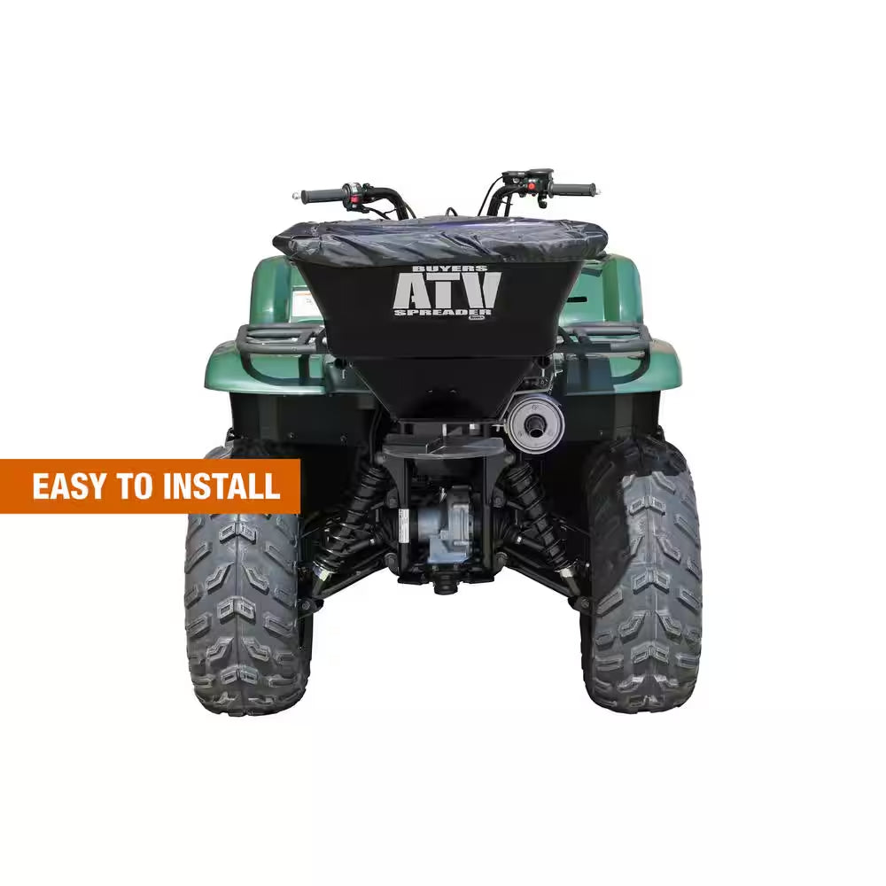 100 Lbs. Capacity ATV Mounted All Purpose Broadcast Spreader for Rock Salt, Feed, Seed and Fertilizer