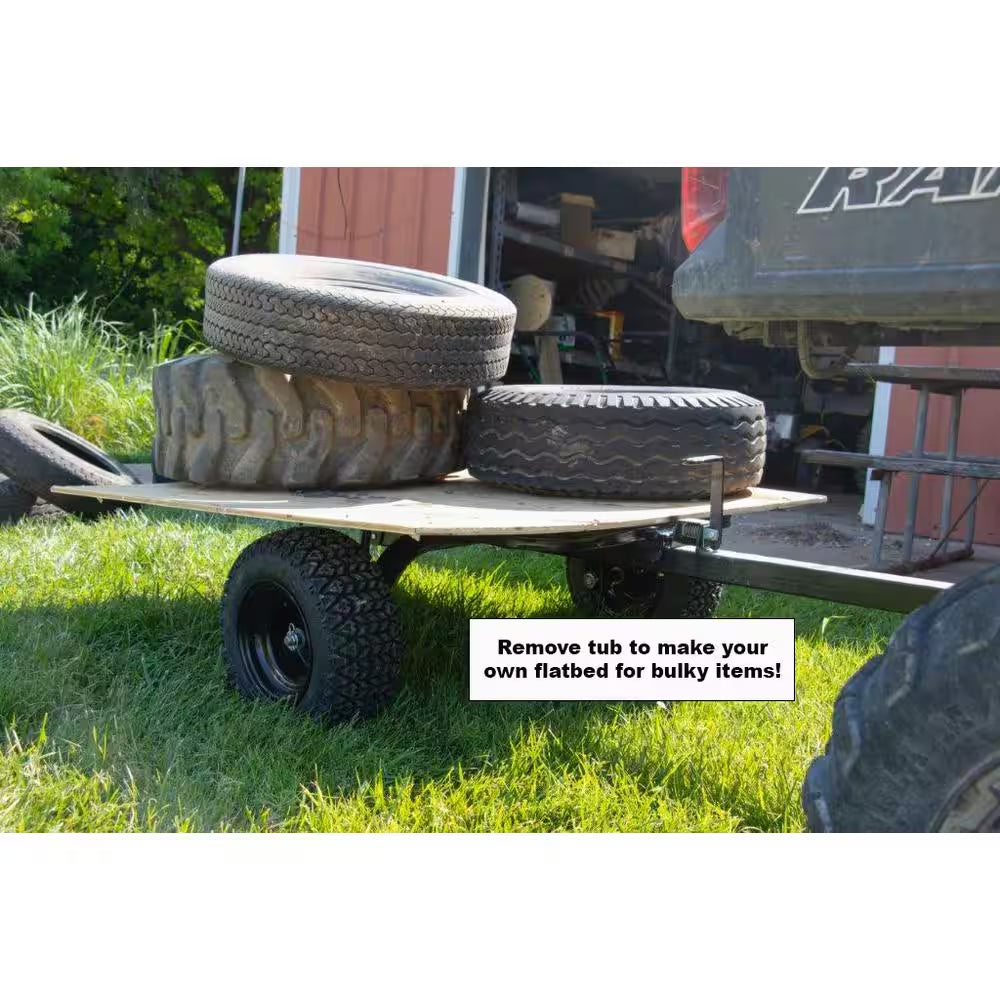 Stockman 15 Cu. Ft. - 17 Cu. Ft. Lift-Assist and Swivel ATV Dump Cart with Ztr-Grade OTR Tires