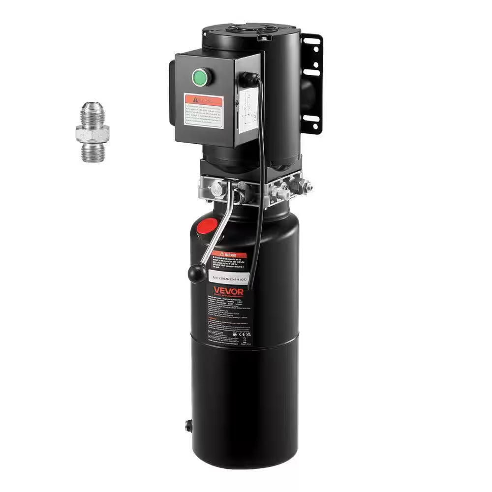 Hydraulic Pump Power Unit, AC 220V, 10Qt. Single-Acting, 6. 3L/Min, 22Mpa, for Dump Trucks, Auto Garage, Car Lifts