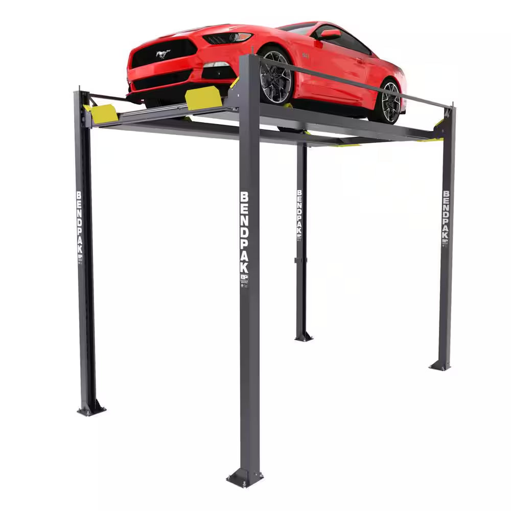 HD-7PXW Super-Tall 4 Post Car Lift 7000 Lb. Capacity - 140 In. Max Rise with 220V Power Unit Included