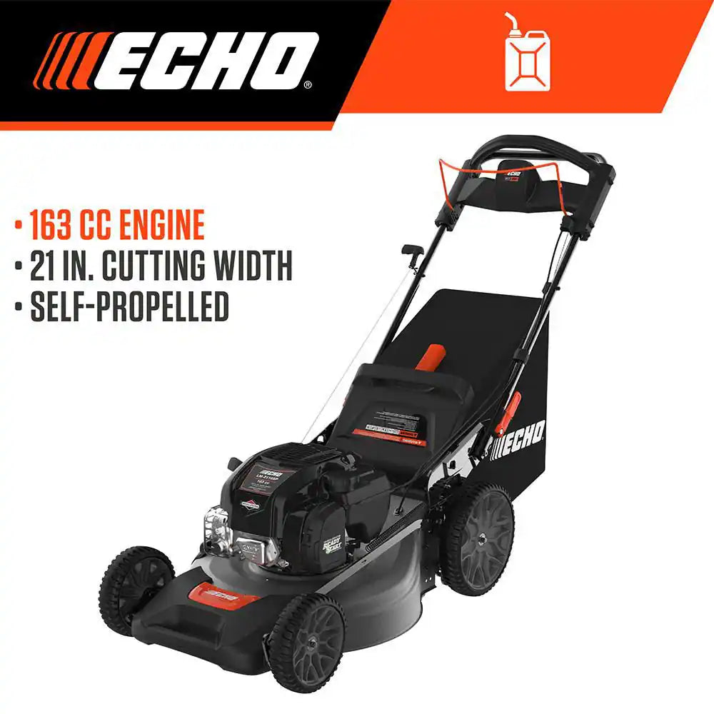 21 In. 190 Cc Briggs and Stratton Gas 3-In-1 Twin Blade RWD Self-Propelled Lawn Mower with Single Lever Deck Adjustment