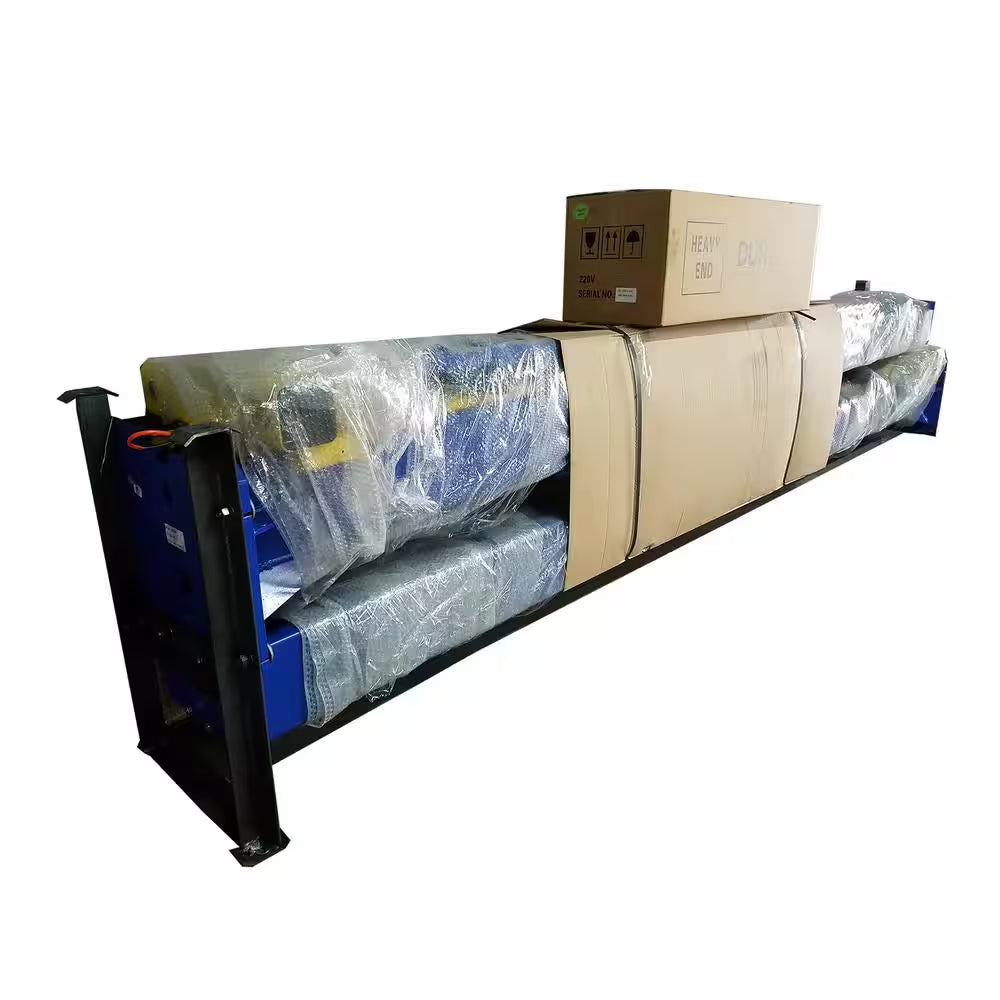 Asymmetric 2-Post Car Lift Clear Floor 9,000 Lbs. Capacity in Blue