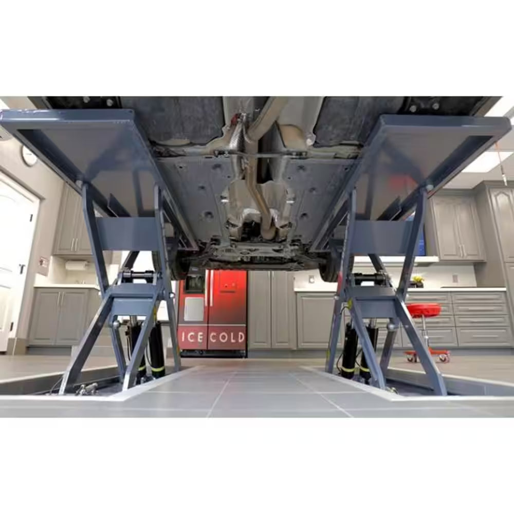 MDS-6LPF Mid-Rise Scissor Car Lift with Open Center and Flush-Mount, 6000 Lb. Capacity, 208-230V, 60 Hz 1-Phase