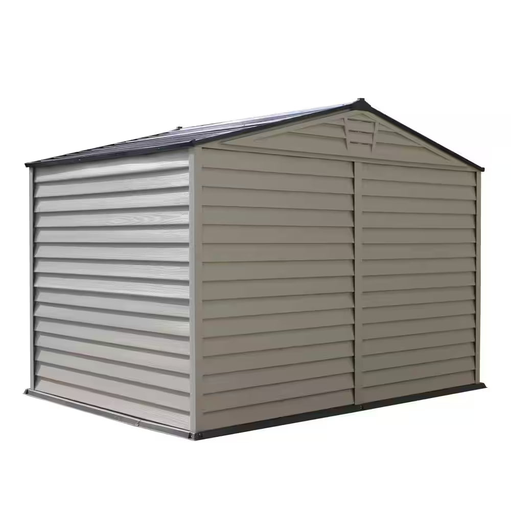 Storemax 10 Ft. X 8 Ft. Gray Vinyl Storage Plastic Shed 85 Sq. Ft.