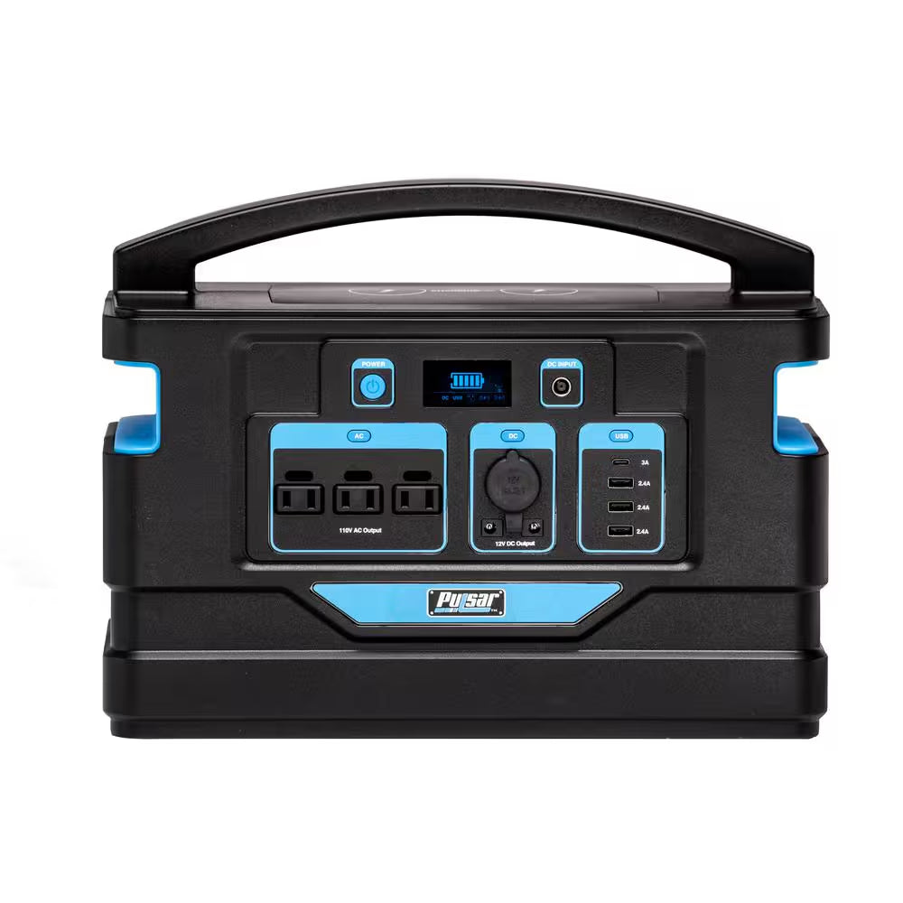1000-Watt Quiet Portable Power Station with Push Button Start Battery Generator for Outdoors, Home, and Solar Charging
