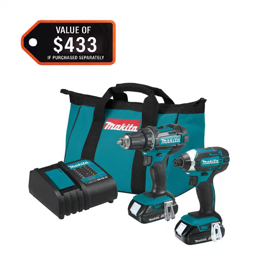 18V LXT Lithium-Ion Cordless Compact 2-Piece Combo Kit 1.5 Ah (Driver-Drill/Impact Driver)