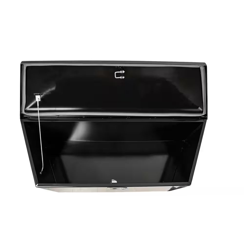 16 In. X 16 In. X 49 In. Gloss Black Steel Trailer Tongue Truck Tool Box