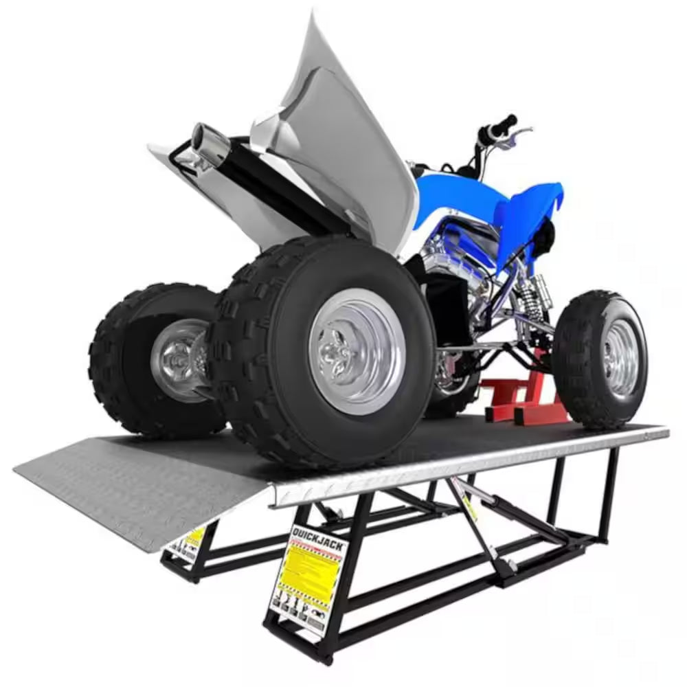 Motorcycle and ATV Platform Adapter Kit with Wheel Vice for Portable Car Lift, 1000 Lb. Capacity