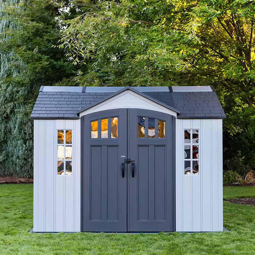 10 Ft. W X 8 Ft. D Resin Dual Entry Outdoor Storage Shed (80 Sq. Ft.)