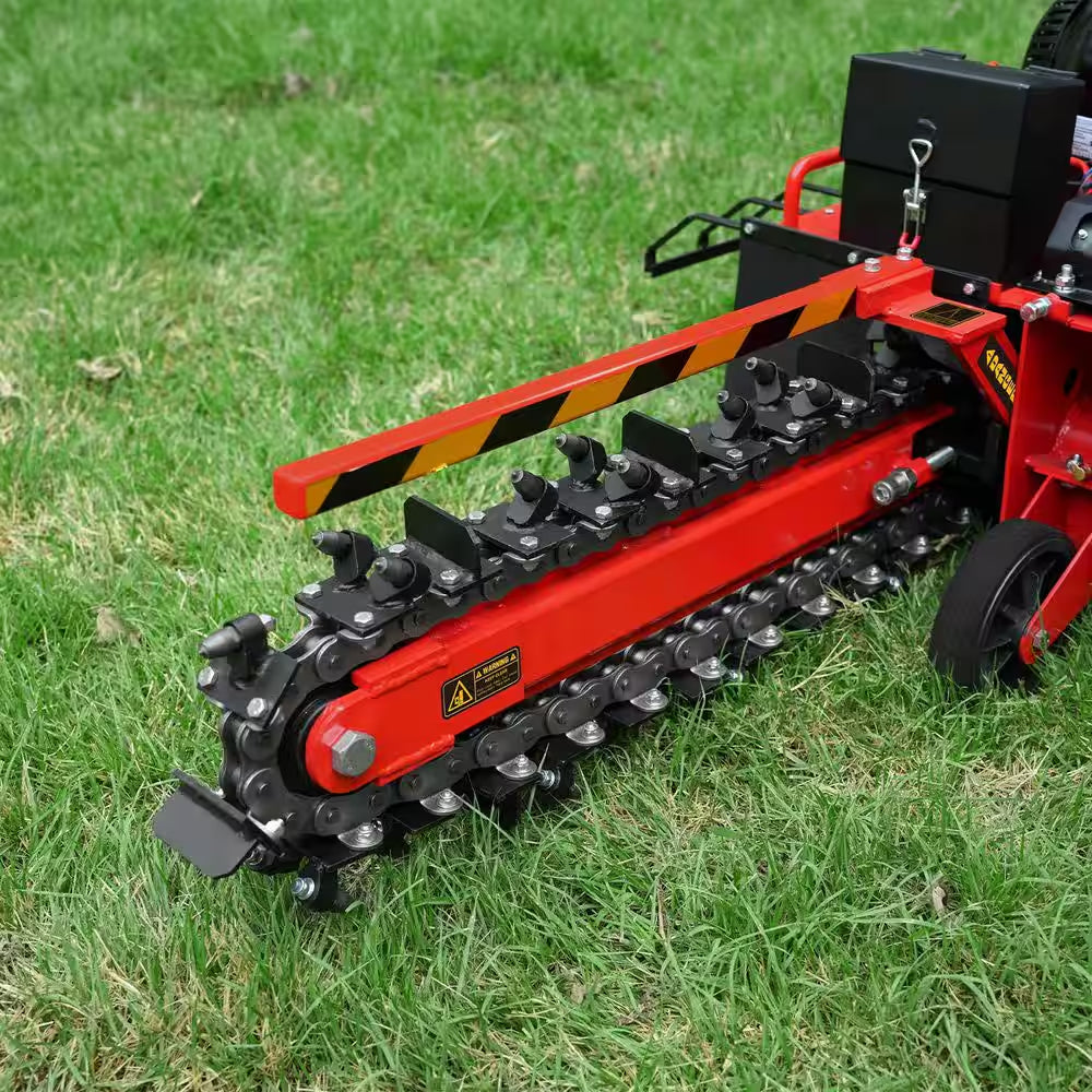 24 In. 15 HP 420 Cc Gas Powered Trencher with DUCAR Engine and Electric Start