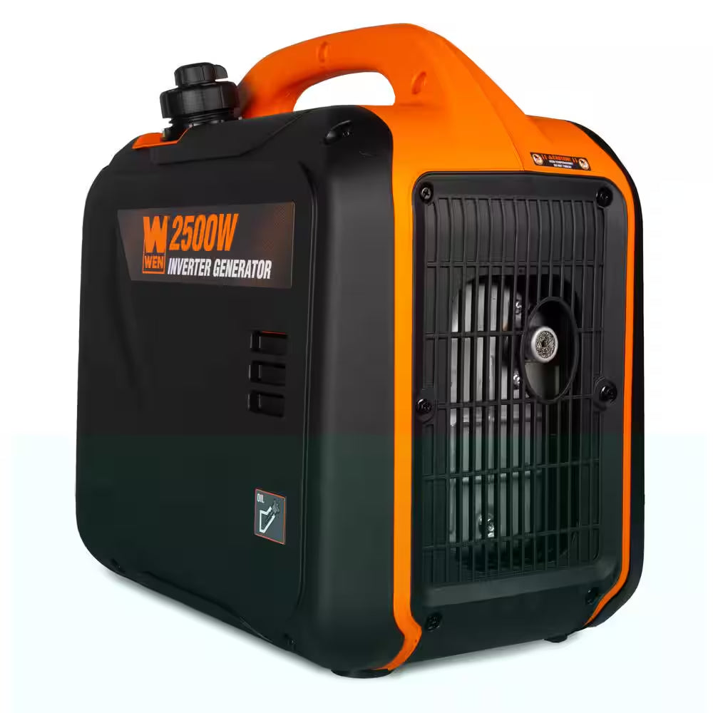 2500-Watt Recoil Start Gas-Powered Inverter Generator, Quiet, Portable, and Lightweight with Fuel Shut Off, CO Watchdog