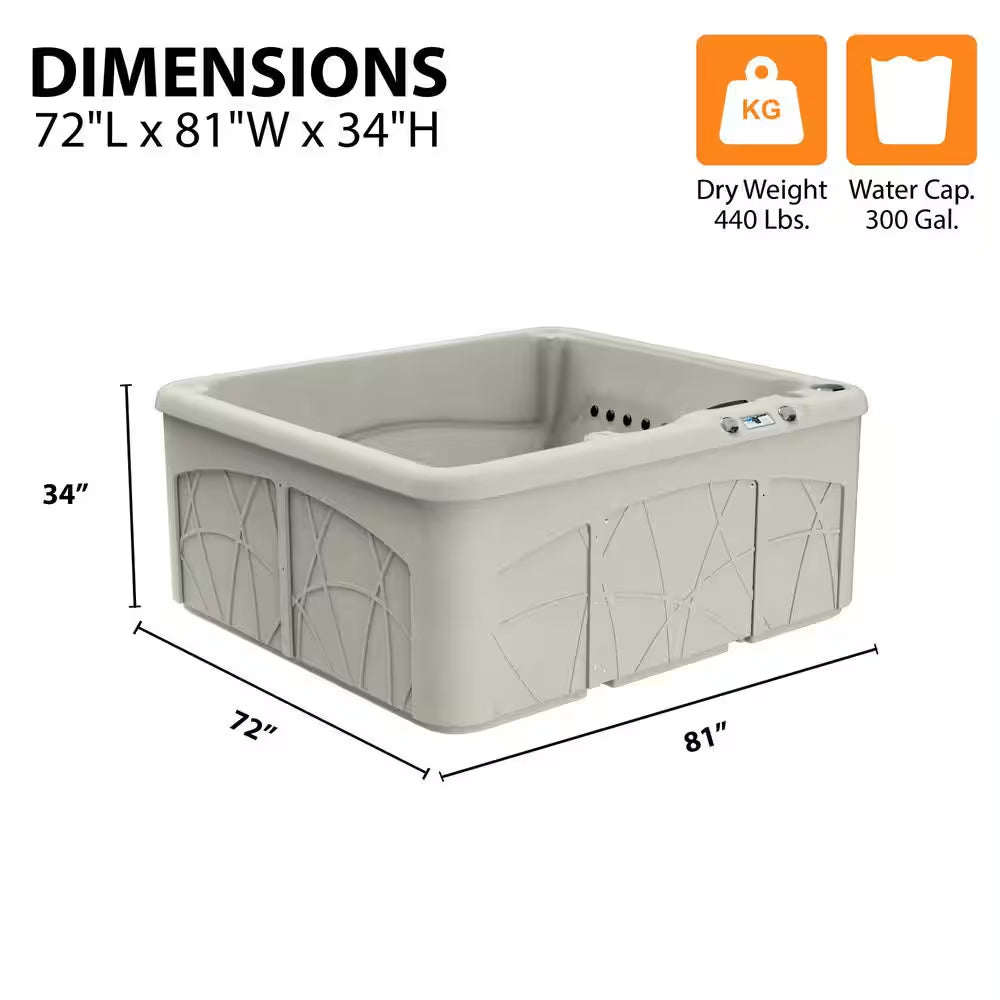 LS350DX 5-Person 28-Jet 110V Plug and Play Spa with Ozonator