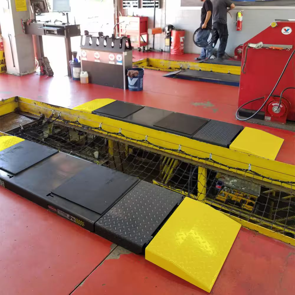 P-9000LT Pit-Style Low-Rise Scissor Car Lift 9000 Lbs. Capacity - Open-Center with 220V Power Unit Included