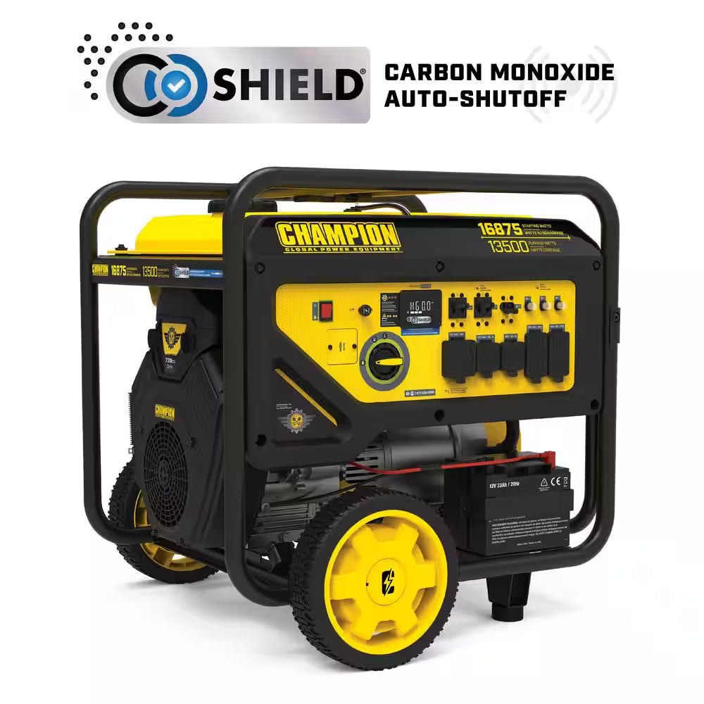 10,625/8500-Watt Electric Start Dual Fuel Portable Generator with Free 3-Year Warranty for Home Backup and Storm Prep