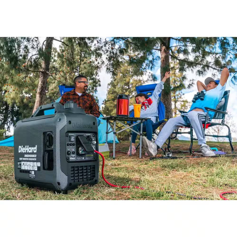 2,000-Watt to 2,400-Watt Recoil Start Portable Gasoline Powered Inverter Generator with CO Alert