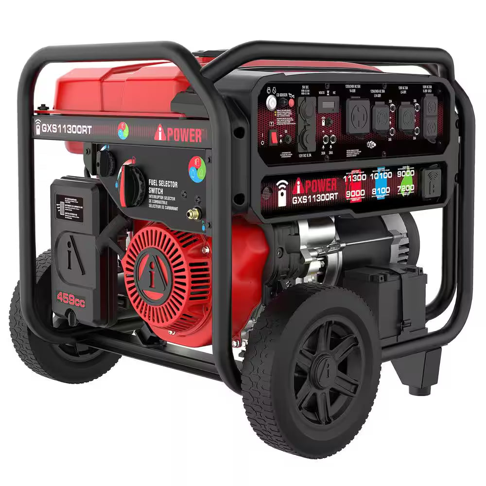 9000-Watt Remote Start Gasoline Propane and Natural Gas Tri-Fuel Portable Generator with 459Cc OHV Engine and CO Sensor