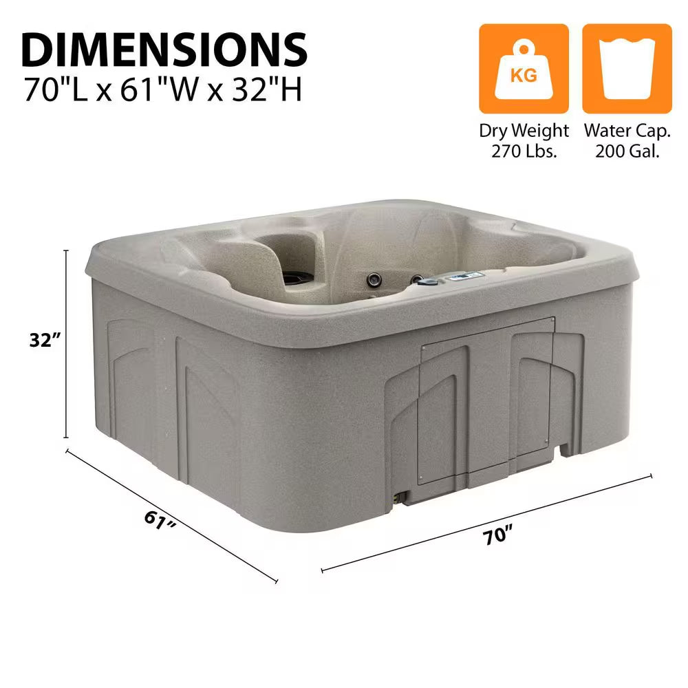 LS100DX 4-Person 20-Jet 110-Volt Plug and Play Spa with Waterfall