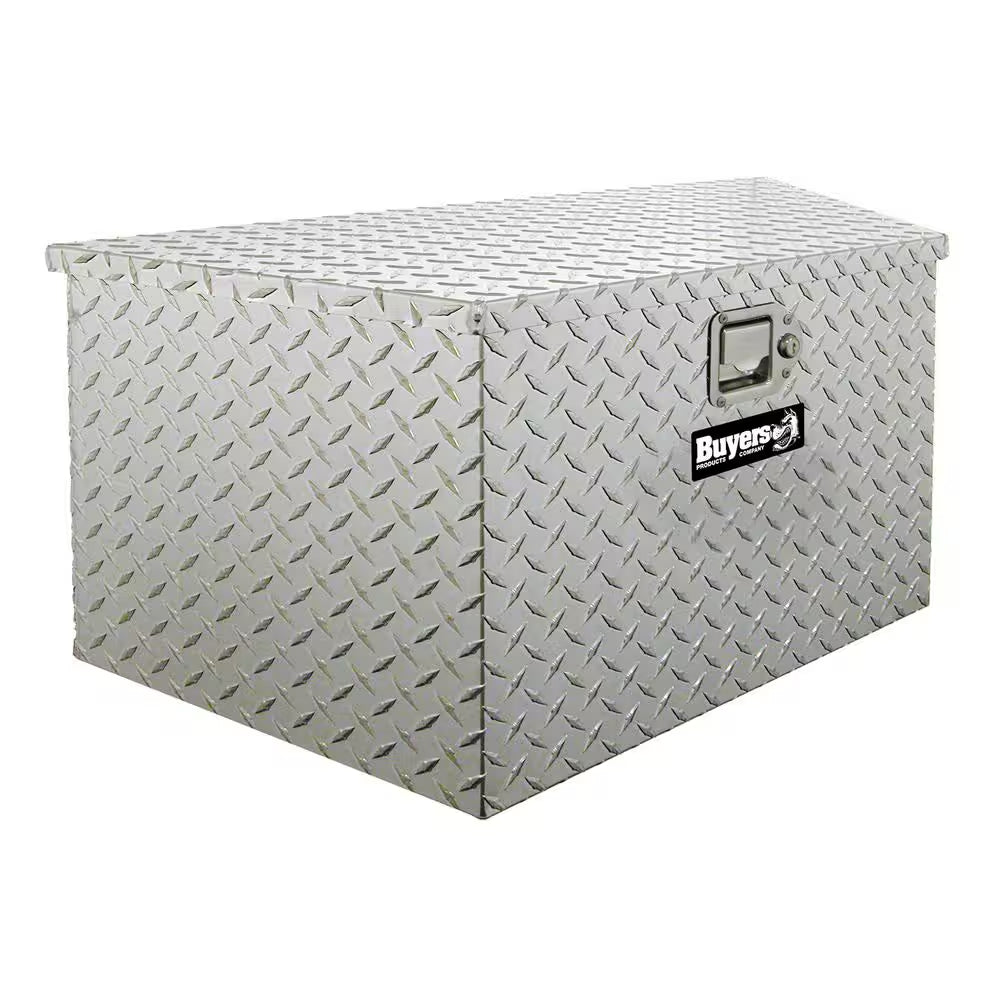 16 In. X 16 In. X 49 In. Gloss Black Steel Trailer Tongue Truck Tool Box