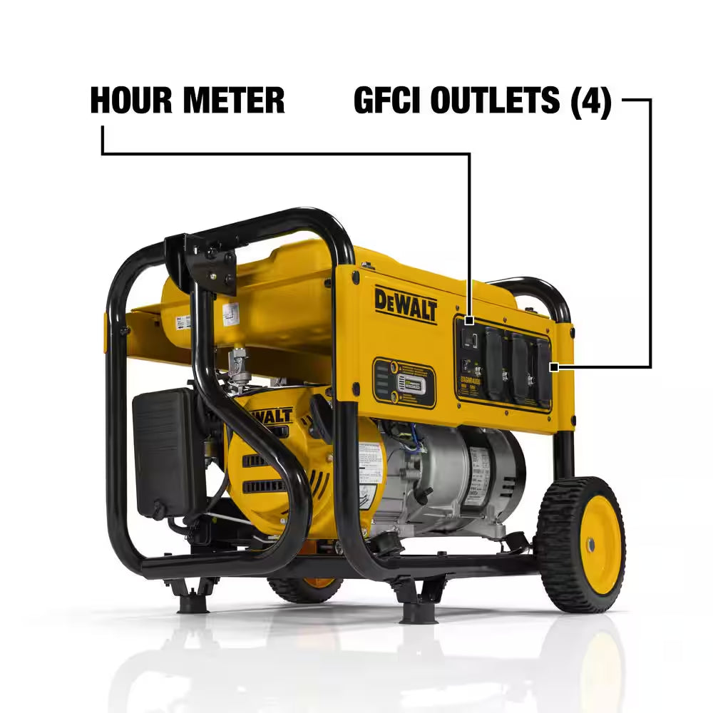 5,000/4000-Watt Recoil Start Gas Powered Portable Generator W/ CO Protect for Jobsites, Outdoor Events and Power Outages