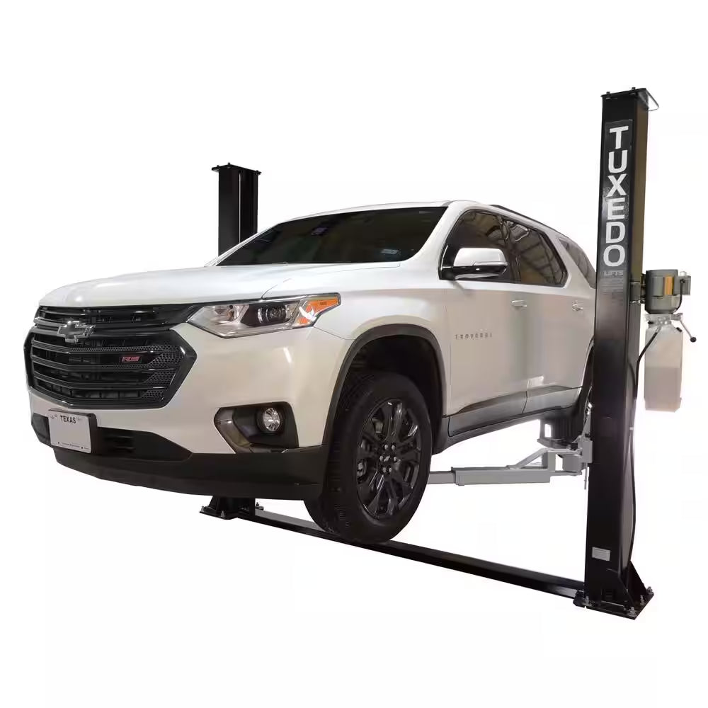 Symmetric 2 Post Car Lift 9,000 Lbs. Capacity Heavy Duty in Black