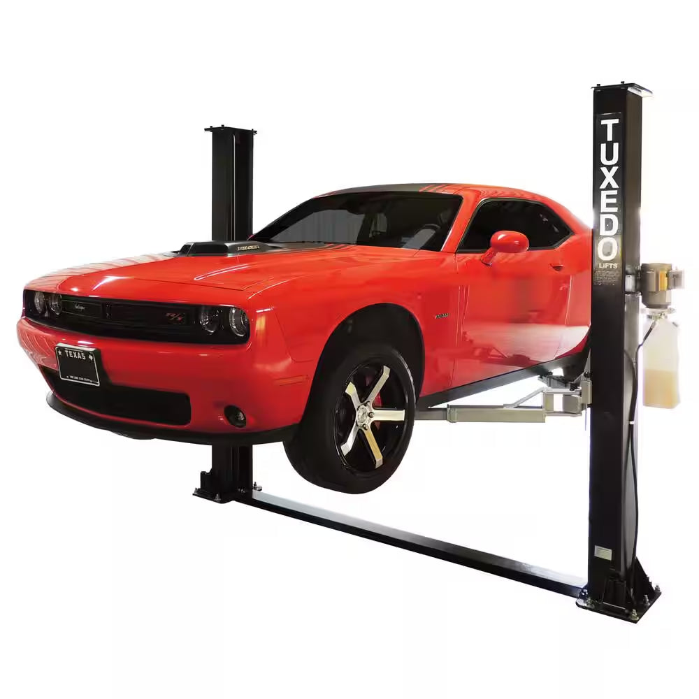 Symmetric 2 Post Car Lift 9,000 Lbs. Capacity Heavy Duty in Black