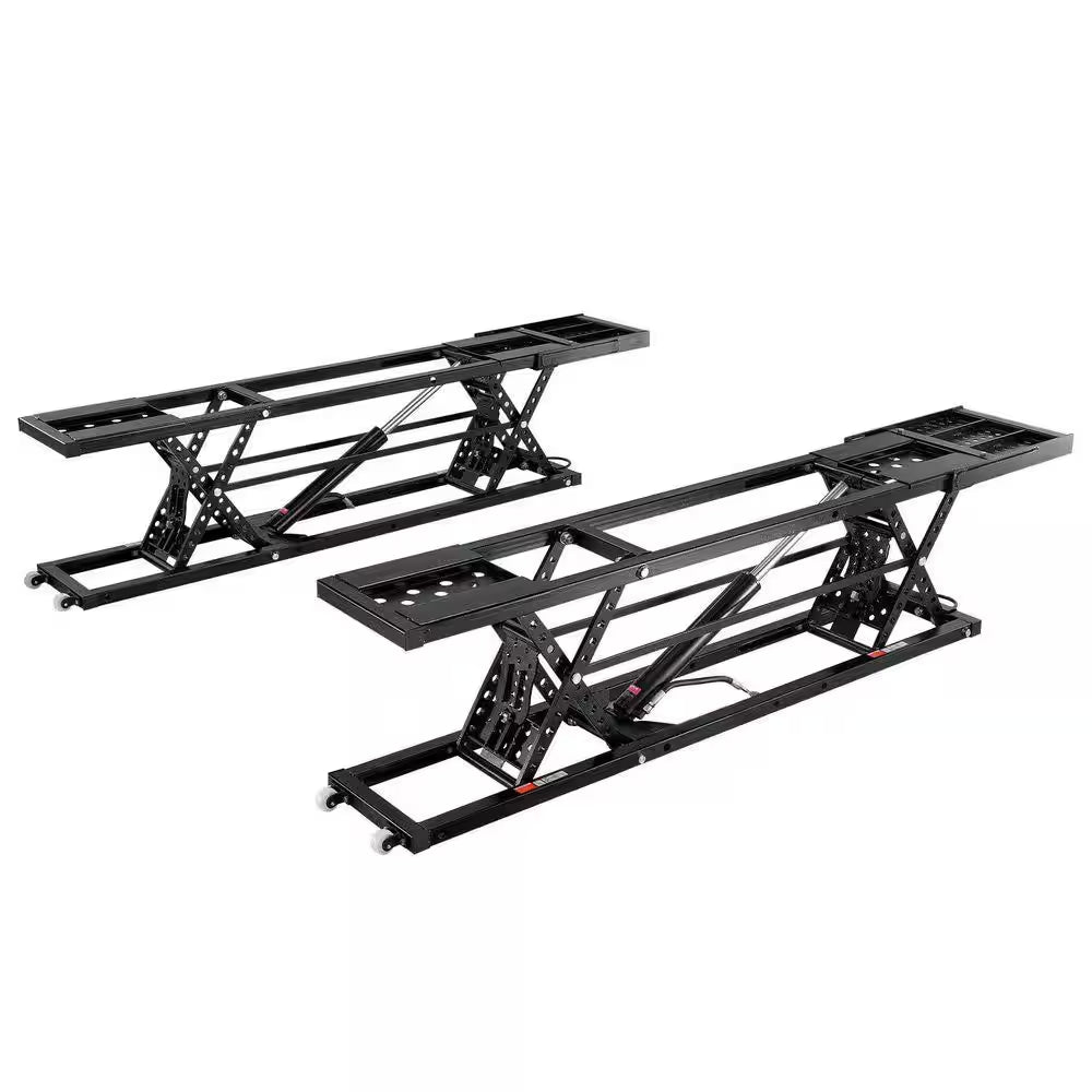 Alignment Rack Car Lifts 7000 Lb. Capacity Portable with Extended-Length Plates, Carbon Steel with 120V Power Unit